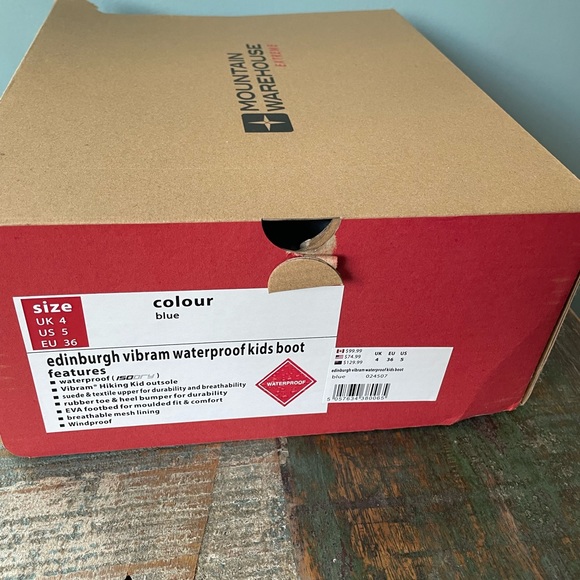 NWT! Mountain Warehouse Edinburgh Vibram Waterproof Boots (size 4, UK 34) - Picture 8 of 16